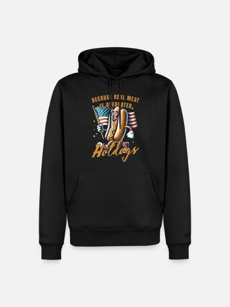 Funny meat pun in - Men’s Premium Organic Hoodie - black