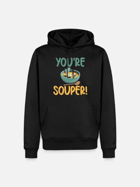Soup Lovers Gifts - Männer Premium Bio Hoodie - Schwarz
