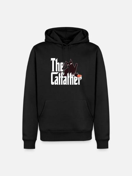 Kat Far Catfather Skør Cat Far Kitty Daddy - Herre Premium økologisk hoodie - sort