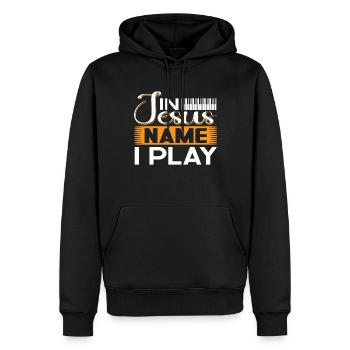 Klavier Christliche Musik Jesus Pianist Gott - Männer Premium Bio Hoodie - Schwarz - Vorne - Nico (187cm)