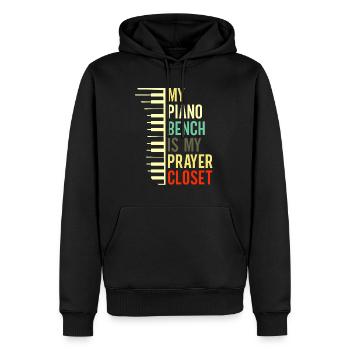 Klavier Christliche Musik Jesus Pianist Gott - Männer Premium Bio Hoodie - Schwarz - Vorne - Nico (187cm)
