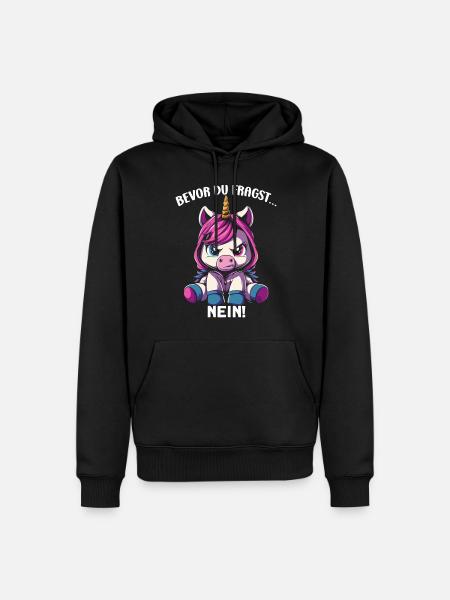 Before You Ask No - Men’s Premium Organic Hoodie - black
