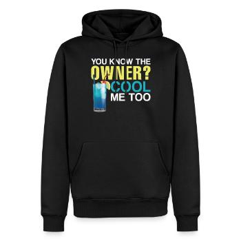 Barman Mixologue Vous connaissez le - Sweat à capuche Premium bio Homme - noir - Devant - Nico (187cm)