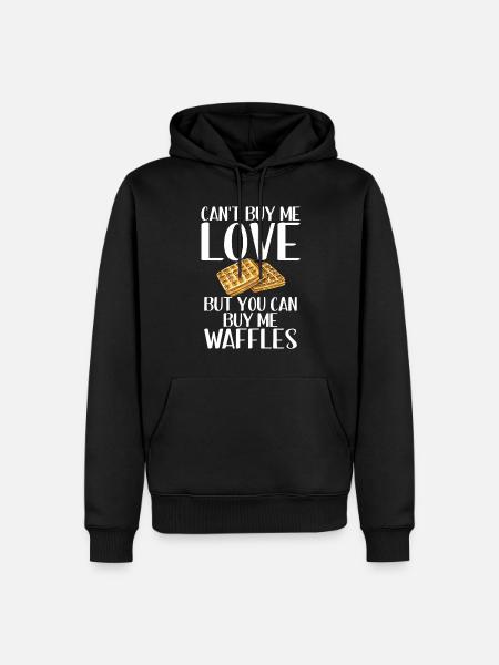Waffle Lover Gifts - Men’s Premium Organic Hoodie - black