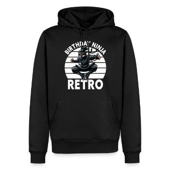 Birthday Ninja Birthday Party Theme Bday Ninja - Men’s Premium Organic Hoodie - black - Front - Nico (187cm)