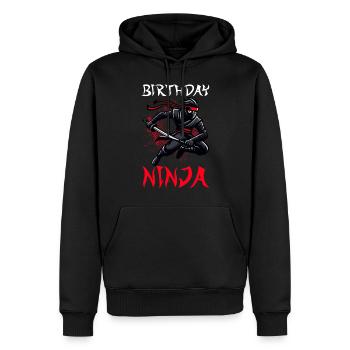 Birthday Ninja Birthday Party Theme Bday Ninja - Men’s Premium Organic Hoodie - black - Front - Nico (187cm)