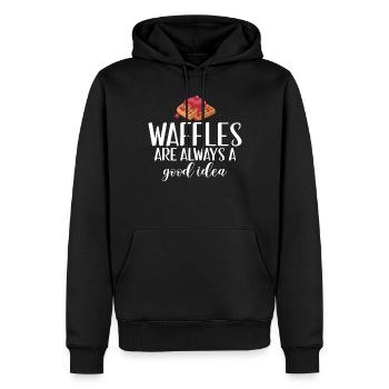 Waffle Lover Gifts - Männer Premium Bio Hoodie - Schwarz - Vorne - Nico (187cm)