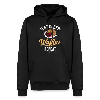 Waffle Lover Gifts - Männer Premium Bio Hoodie - Schwarz - Vorne - Nico (187cm)