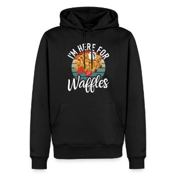 Waffle Lover Gifts - Männer Premium Bio Hoodie - Schwarz - Vorne - Nico (187cm)
