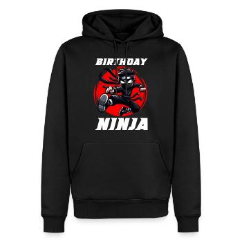 Birthday Ninja Birthday Party Theme Bday Ninja - Men’s Premium Organic Hoodie - black - Front - Nico (187cm)