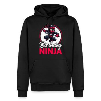 Birthday Ninja Birthday Party Theme Bday Ninja - Men’s Premium Organic Hoodie - black - Front - Nico (187cm)