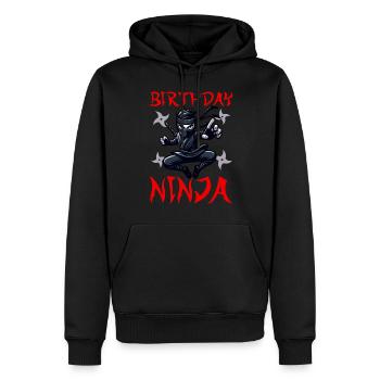 Birthday Ninja Birthday Party Theme Bday Ninja - Men’s Premium Organic Hoodie - black - Front - Nico (187cm)