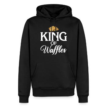 Waffle Lover Gifts - Männer Premium Bio Hoodie - Schwarz - Vorne - Nico (187cm)