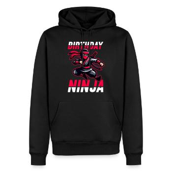 Birthday Ninja Birthday Party Theme Bday Ninja - Men’s Premium Organic Hoodie - black - Front - Nico (187cm)