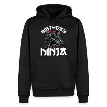 Birthday Ninja Birthday Party Theme Bday Ninja - Men’s Premium Organic Hoodie - black - Front - Nico (187cm)