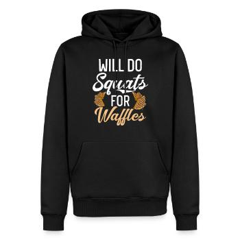 Waffle Lover Gifts - Männer Premium Bio Hoodie - Schwarz - Vorne - Nico (187cm)