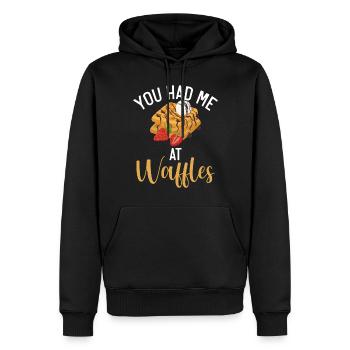 Waffle Lover Gifts - Männer Premium Bio Hoodie - Schwarz - Vorne - Nico (187cm)