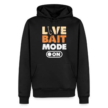 Drôle d’amateur de poisson-chat poisson à tête plate - Sweat à capuche Premium bio Homme - noir - Devant - Nico (187cm)