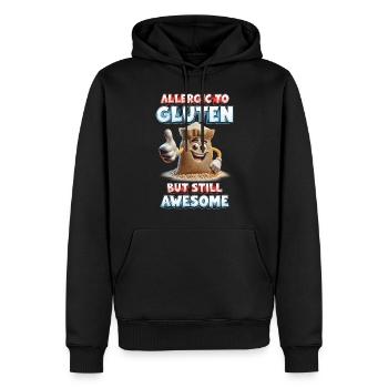 Allergie au gluten Intolérance au gluten - Sweat à capuche Premium bio Homme - noir - Devant - Nico (187cm)