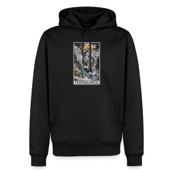Tarotkarten Tarotkarte Temperance Mäßigkeit - Männer Premium Bio Hoodie - Schwarz - Vorne - Nico (187cm)