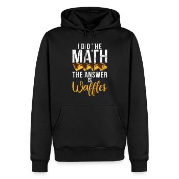 Waffle Lover Gifts - Männer Premium Bio Hoodie - Schwarz - Vorne - Nico (187cm)