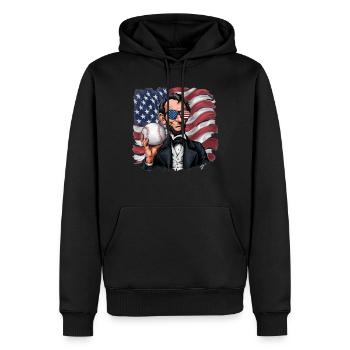 Baseball Hommes Femmes Enfants Joueur Lanceur Softball - Sweat à capuche Premium bio Homme - noir - Devant - Nico (187cm)
