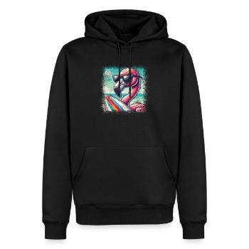 Reite Stilvoll Auf Den Wellen Mit Unserem Surf - Männer Premium Bio Hoodie - Schwarz - Vorne - Nico (187cm)