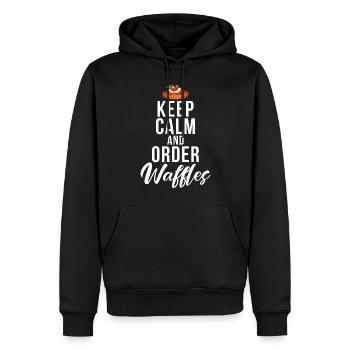 Waffle Lover Gifts - Männer Premium Bio Hoodie - Schwarz - Vorne - Nico (187cm)
