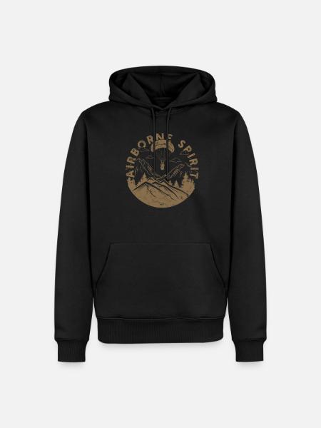 Paragliding Paraglider Gleiter Airbone Spirit - Männer Premium Bio Hoodie - Schwarz