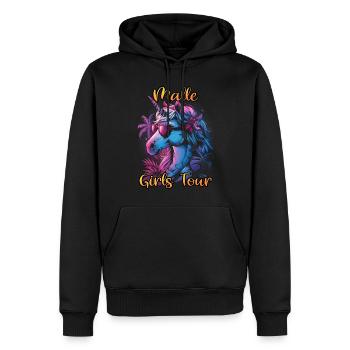 Malle Girls Tour - Männer Premium Bio Hoodie - Schwarz - Vorne - Nico (187cm)