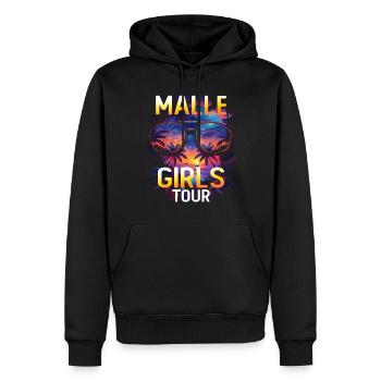 Visite des filles de Malle - Sweat à capuche Premium bio Homme - noir - Devant - Nico (187cm)