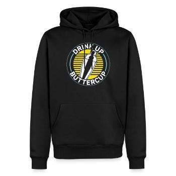 Bartender Mixologist Drink Up - Männer Premium Bio Hoodie - Schwarz - Vorne - Nico (187cm)
