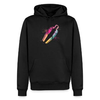 Bartender Mixologist Watercolors - Männer Premium Bio Hoodie - Schwarz - Vorne - Nico (187cm)