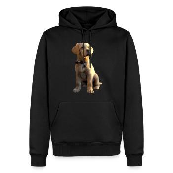 Labrador Retriever Chien Amour Jeunes Labradors Mignons - Sweat à capuche Premium bio Homme - noir - Devant - Nico (187cm)