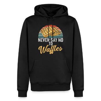 Waffle Lover Gifts - Männer Premium Bio Hoodie - Schwarz - Vorne - Nico (187cm)
