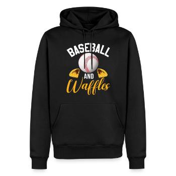 Waffle Lover Gifts - Männer Premium Bio Hoodie - Schwarz - Vorne - Nico (187cm)