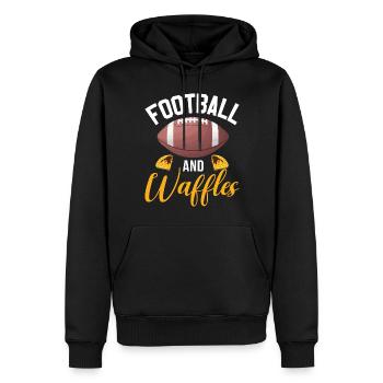 Waffle Lover Gifts - Männer Premium Bio Hoodie - Schwarz - Vorne - Nico (187cm)
