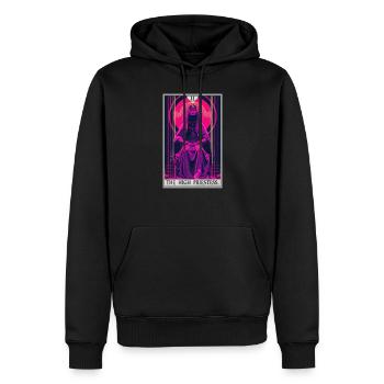 Tarotkarte The High Priestess Die Hohepriesterin - Männer Premium Bio Hoodie - Schwarz - Vorne - Nico (187cm)