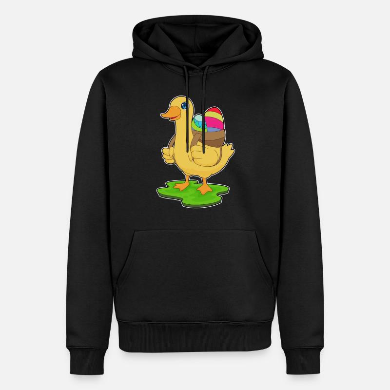 Œufs de Pâques au canard - Sweat à capuche Premium bio Homme - noir