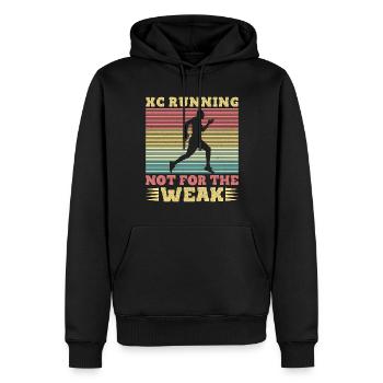 Cadeau de course XC amusant Édition XC Runner - Sweat à capuche Premium bio Homme - noir - Devant - Nico (187cm)