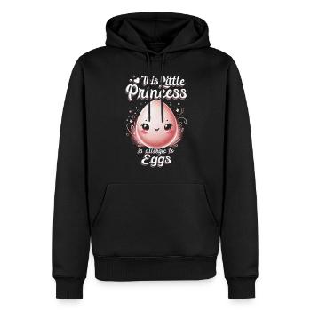 Allergie aux œufs Allergie aux œufs - Sweat à capuche Premium bio Homme - noir - Devant - Nico (187cm)