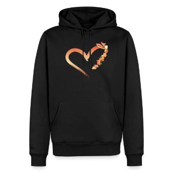 Bartender Mixologist Heart - Männer Premium Bio Hoodie - Schwarz - Vorne - Nico (187cm)