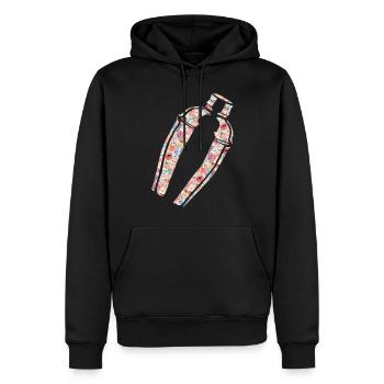 Bartender Mixologist Floral - Männer Premium Bio Hoodie - Schwarz - Vorne - Nico (187cm)