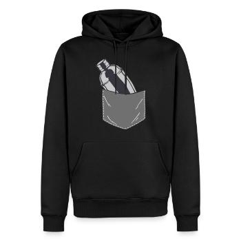 Bartender Mixologist Pocket - Männer Premium Bio Hoodie - Schwarz - Vorne - Nico (187cm)
