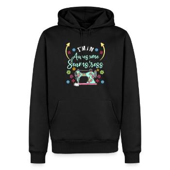 Sewing Seamstress Sewing Lover - I'm a awesome sea - Männer Premium Bio Hoodie - Schwarz - Vorne - Nico (187cm)