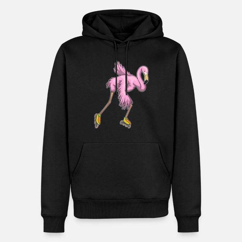 Flamingo Inline skating Rollschuhe - Männer Premium Bio Hoodie - Schwarz