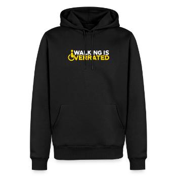 Rollstuhlfahrer Walking Is Overrated - Männer Premium Bio Hoodie - Schwarz - Vorne - Nico (187cm)