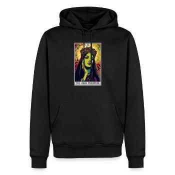 Tarotkarte The High Priestess Die Hohepriesterin - Männer Premium Bio Hoodie - Schwarz - Vorne - Nico (187cm)
