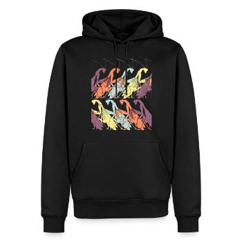 Insecte-mante religieuse - Sweat à capuche Premium bio Homme - noir - Devant - Nico (187cm)