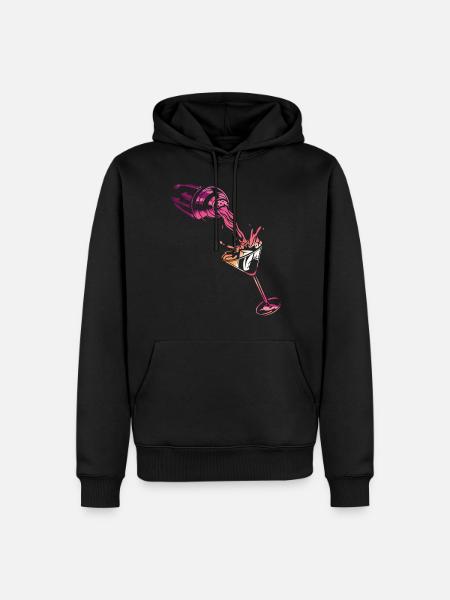 Bartender Mixologist Shaker Sunset - Men’s Premium Organic Hoodie - black